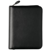 Desk size - Personal Organiser - Armorhide Leather Binder - Zippered - Black - 1PPD October 13