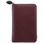 Portable size - Personal Organiser - Armorhide Leather Binder - Zippered - Burgundy - 2PPW Jan 14