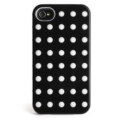 Combination Case for iPhone® 4 & 4S - Black w/White Dots