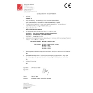 ProStyle+ 12 CE Declaration - 2020 October