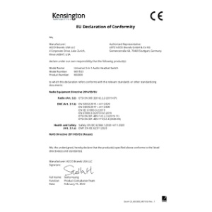 EU DoC (K83300, M01553) 