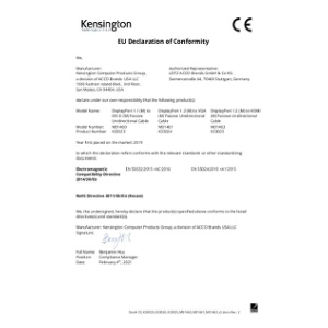 EU DoC (K33023, K33024, K33025, M01460, M01461, M01463)