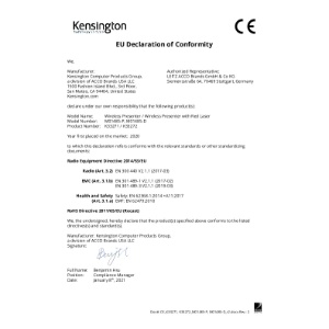 CE DoC (K33271, K33272, M01485-P, M01485-D)