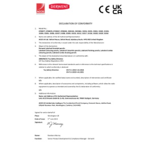 Derwent Lakeland Pencils CE UKCA Declaration of Conformity - 2023 June (DS)
