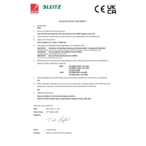 6414 Leitz Complete 4-in-1 Presenter CE UKCA declaration - 2023 October (DS)