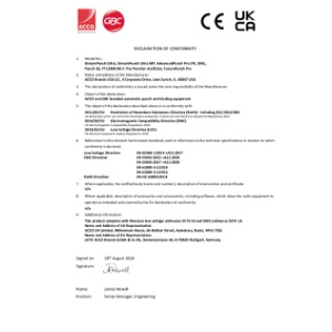 Sparta 1.0 StreamPunch Ultra AdvancedPunch Pro Punch G2 F713300 CE UKCA Declaration - 2021 November (DS)