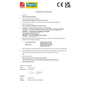 Power 4 All Alliance 18V Batteries CE UKCA Declaration - 2024 June (DS)