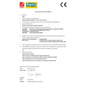 A530 Battery Pack CE Declaration - October 2024 (DS)