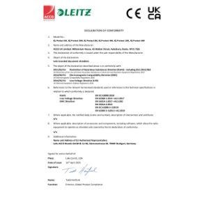 IQ Protect Series (Leitz) CE UKCA Declaration - 2025 April (DS)