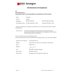 UK PSTI SoC (Headset)