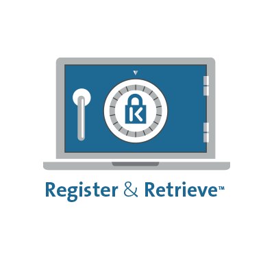 Resettable 4-Wheel Number Code with Register & Retrieve™