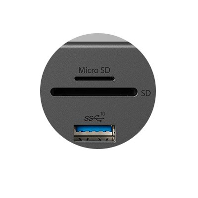 Built-in SD and Micro SD Card Readers