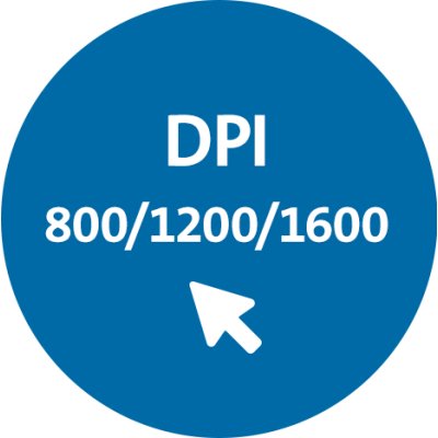 שלוש הגדרות DPI (800/1200/1600)