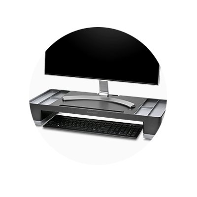 1 Pieza Elevador Blanco Para Monitor De Computadora De Oficina, Soporte  Minimalista De Soporte De Soporte De Almacenamiento Organizador De Teclado, Moda de Mujer