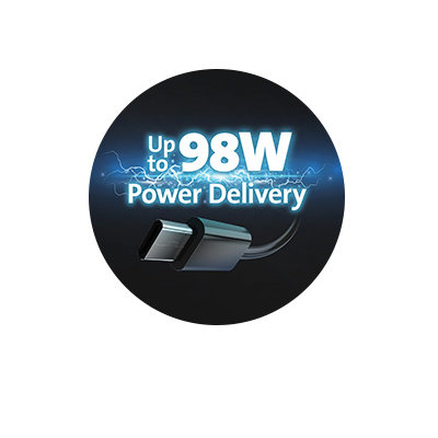 Up to 98W Power Delivery