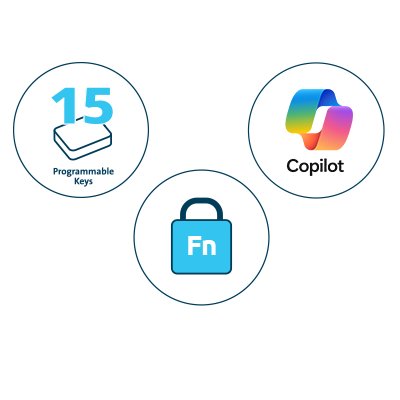 15 Programmable Keys + AI Copilot Key for Enhanced Productivity