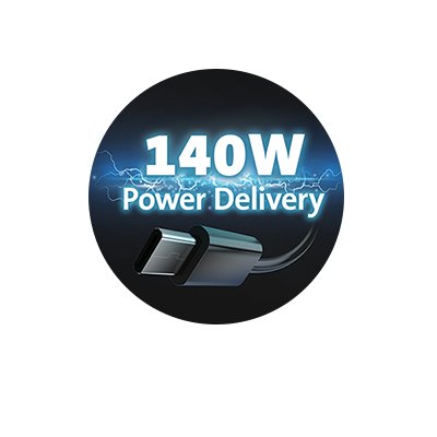 Up to 140W Power Delivery