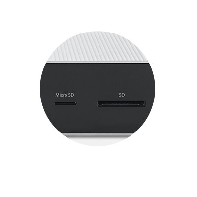 Built-in SD and Micro SD Card Readers