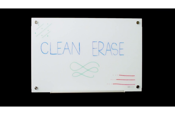 Quartet White Surface Brilliance Glass Dry Erase Board, 36 x 24 inch