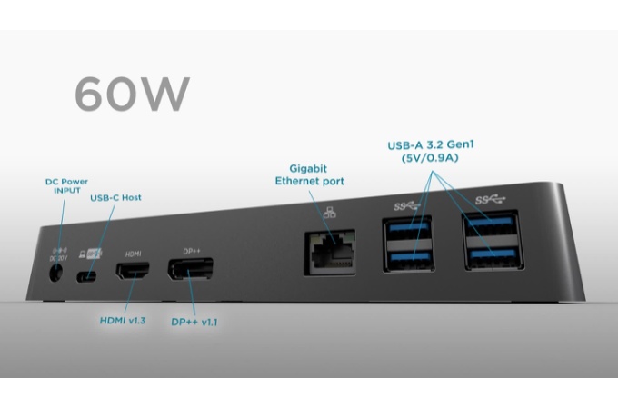 SD4700P USB-C & USB-A 5Gbps Dual 2K Hybrid Dock - 60W PD-DP & HDMI -  Windows/macOS (TAA)