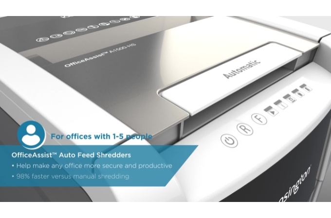 OfficeAssist™ Auto Feed Shredder A1500-HS Anti-Jam Micro Cut