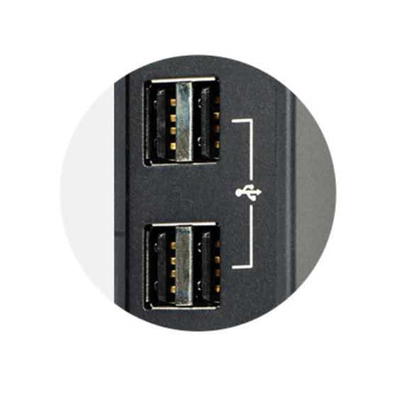4 Rear USB 2.0 Ports