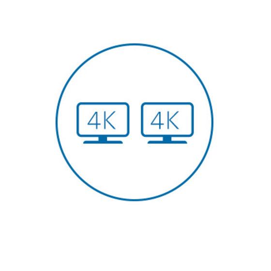 Dual 4K Video Output (HDMI 2.0 and DP 1.2 @ 60Hz)