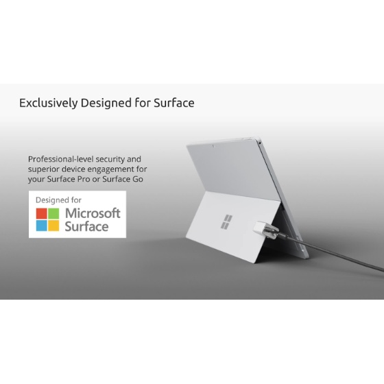 Lucchetto Kensington Per Surface Pro E Go - Cavo Acciaio 1.8m, Chiave 5mm, Anti-Furto - Foto 4