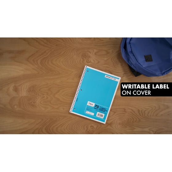 Mead Spiral Notebooks, 1 Subject, Wide Ruled | Wide Ruled