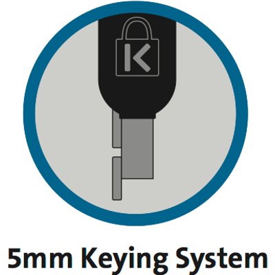 5mm-sleutelsysteem met Hidden Pin™-technologie