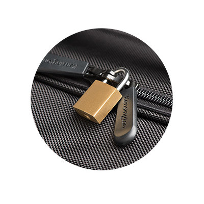 Puncture-resistant, lockable zipper