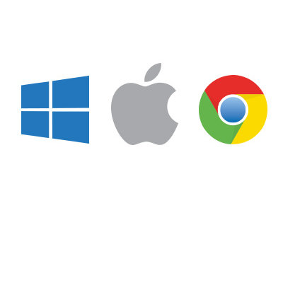 Windows, macOS and Chrome OS compatible