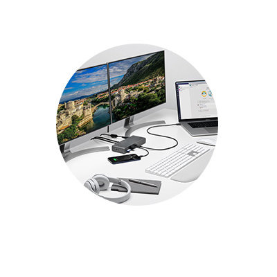 Single 8K or Dual 4K Video Output for Thunderbolt™ 4-Enabled Devices