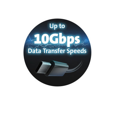 Upp till 10 Gbit/s dataöverföringshastighet