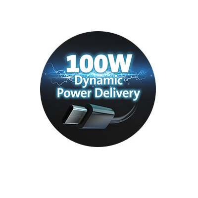 Up to 100W Dynamic Power Delivery