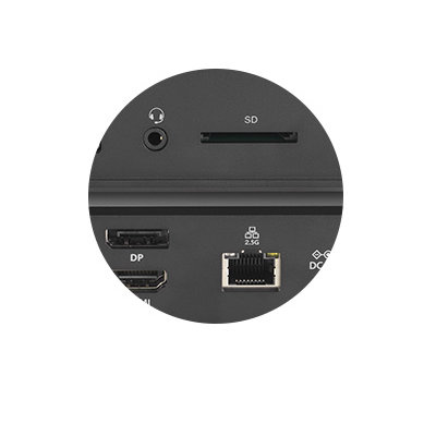 2.5Gbps Ethernet, Audio Combo Jack, and SD Card Slot