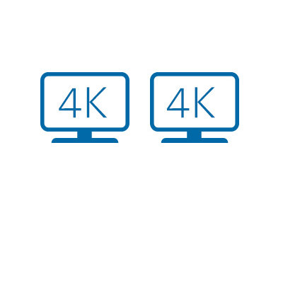 Dual 4K Video via HDMI® 2.0 and DP++ 1.2